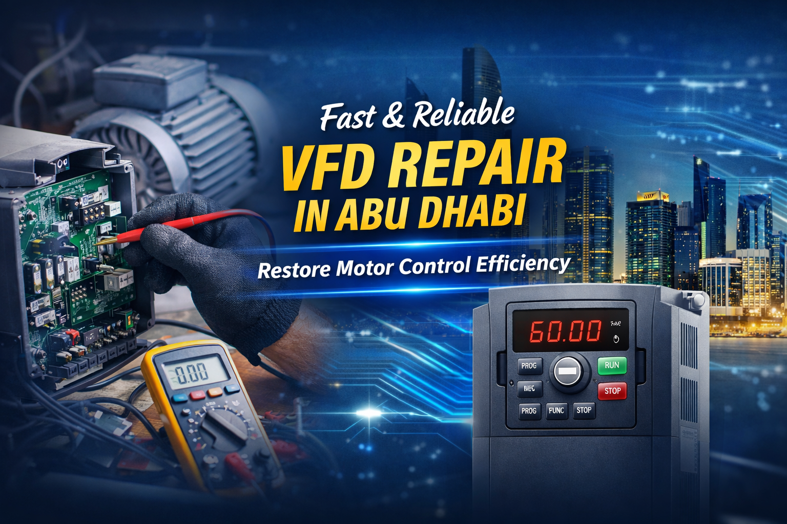 Fast & Reliable VFD Repair in Abu Dhabi – Restore Motor Control Efficiency