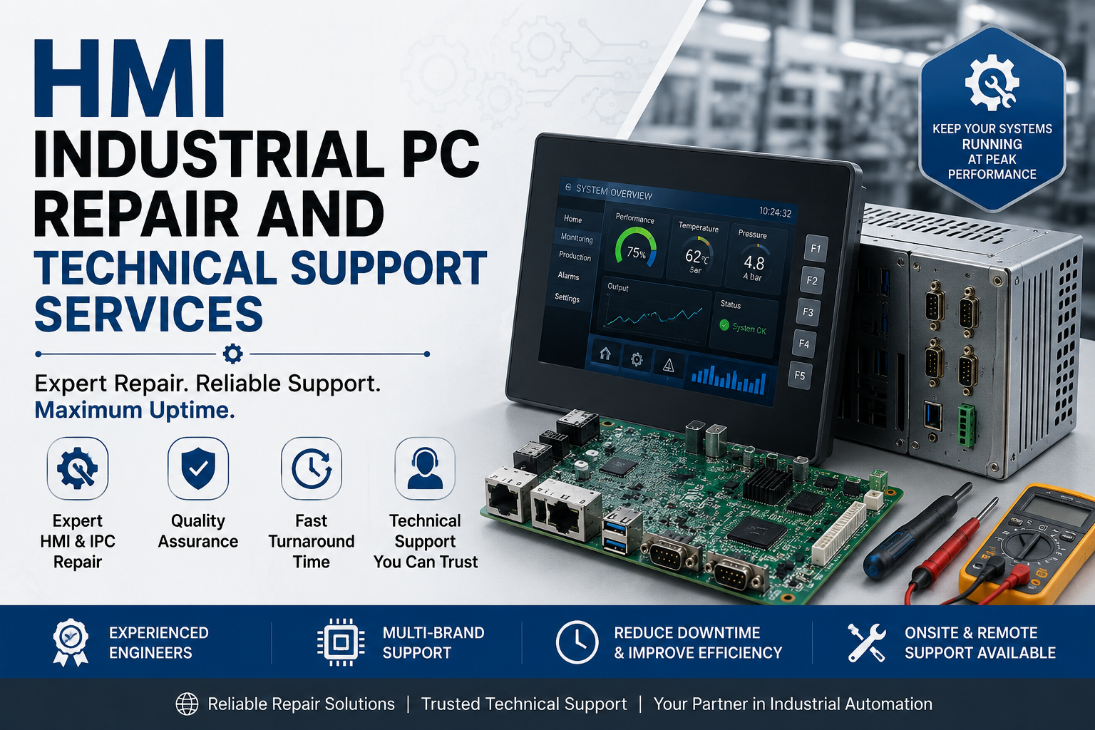 HMI Industrial PC Repair and Technical Support Services