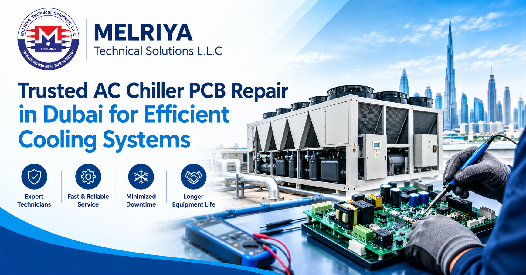 Trusted AC Chiller PCB Repair in Dubai for Efficient Cooling Systems